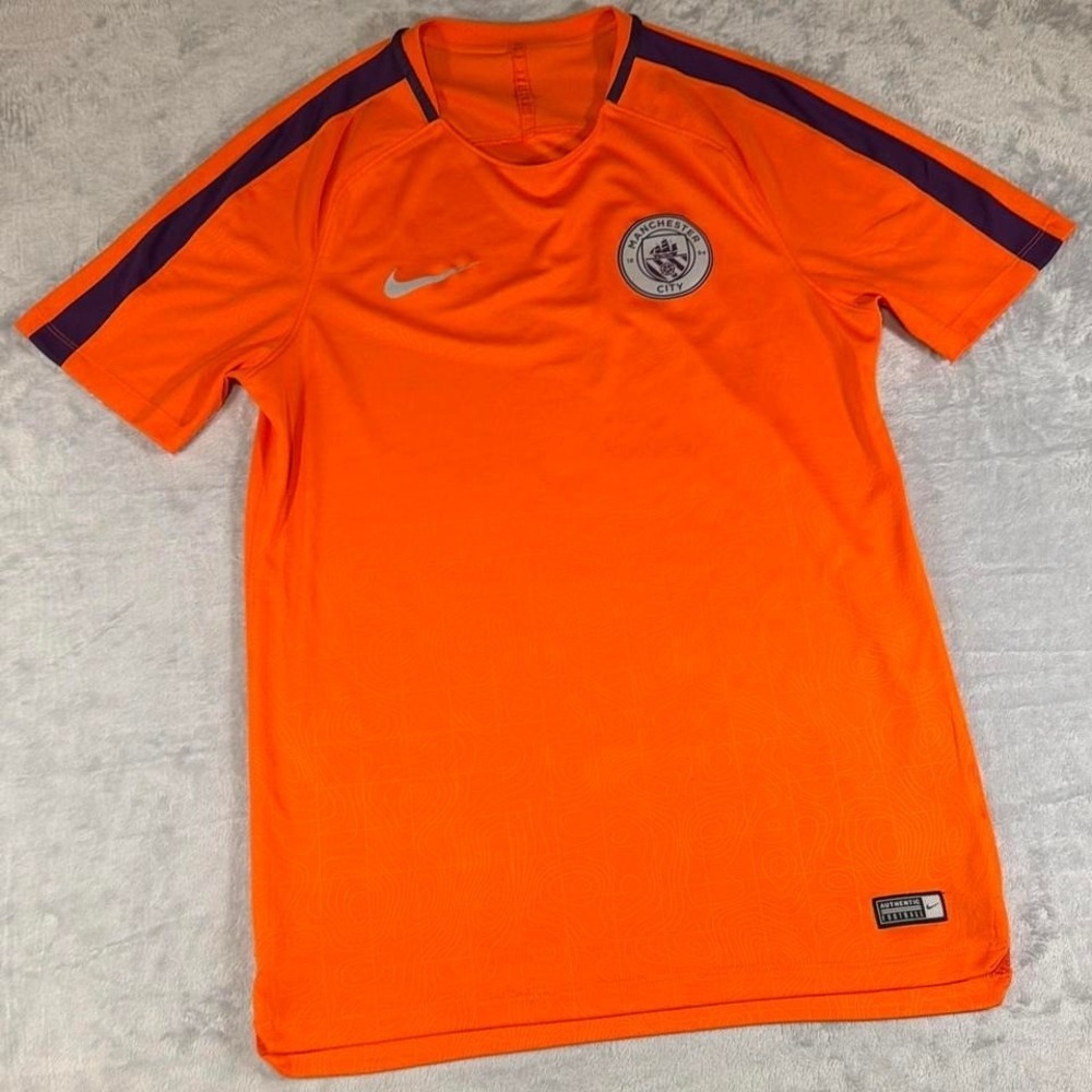 Authentic Nike Manchester City Training Jersey | Orange | Medium